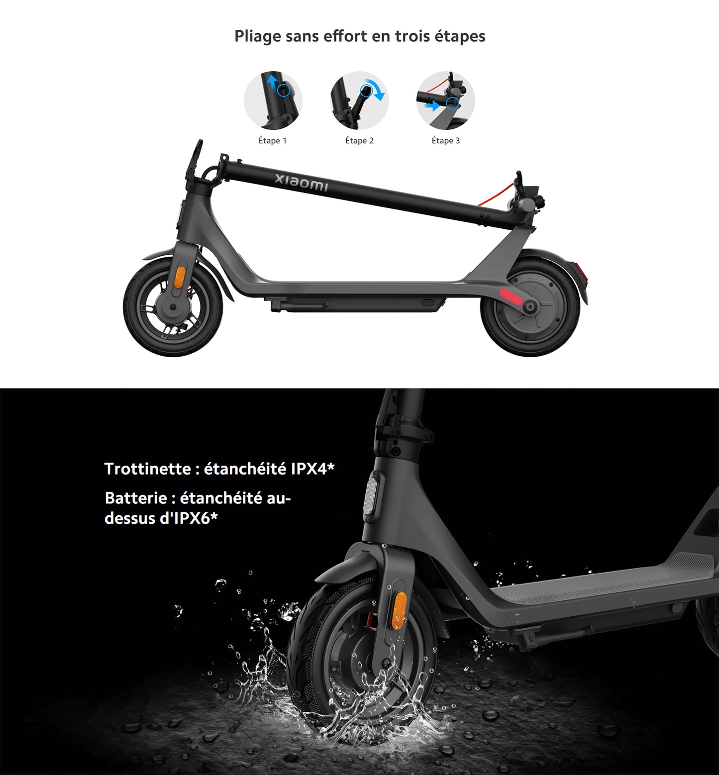Trottinette Électrique — Pneus 10", 25 km/h, Moteur 300W, Conduite Confortable