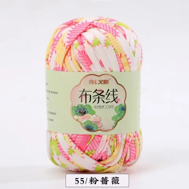 D & D Hilo de tela de 100 g/bola, hilo de tela para camiseta para ganchillo, tejido de punto, hilo de color sólido, proyectos de arte, cesta, bolsa, bricolaje manual