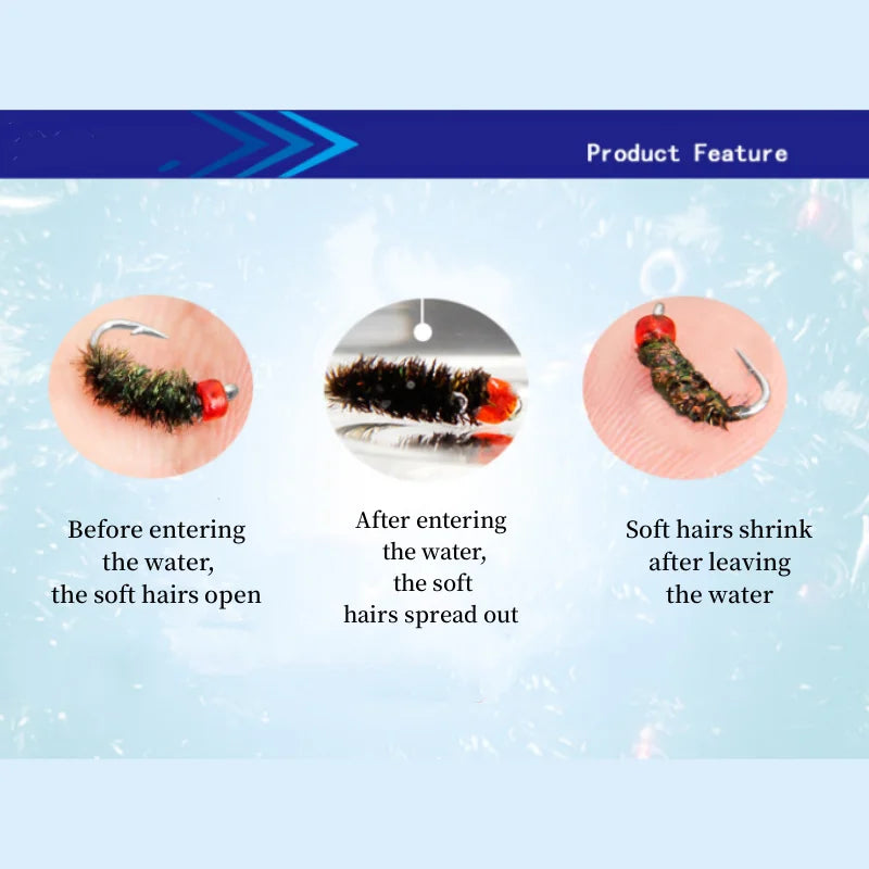 Insectes Bioniques Faux Leurres de Pêche — Lot de 5 Pièces