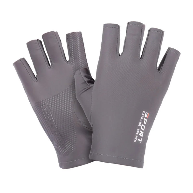Gants de pêche pour Sport de plein air, 1 paire, écran tactile, équipement de protection fin Anti Uv, gants de course pour moto, antidérapants sur glace, respirants