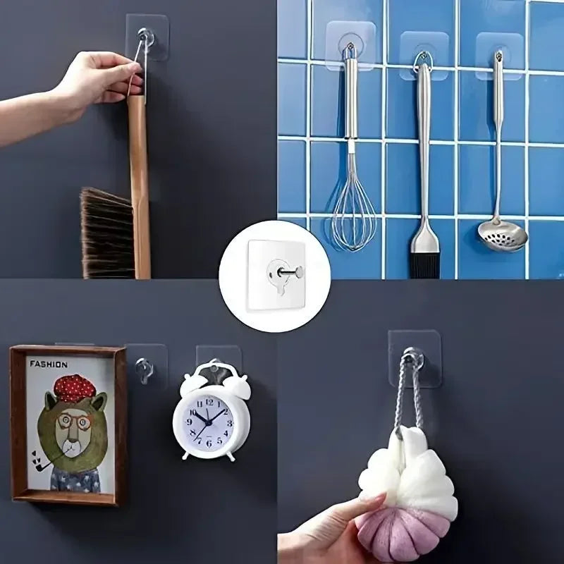 Crochets Cadre Photo Auto-Adhésif — Support Rangement Multifonction Cuisine