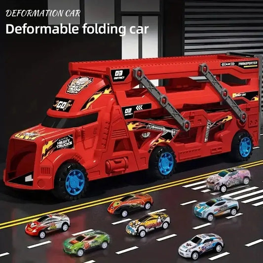Children's special simulated police toy car, send 6 cars, Halloween and Christmas gifts for boys and girls