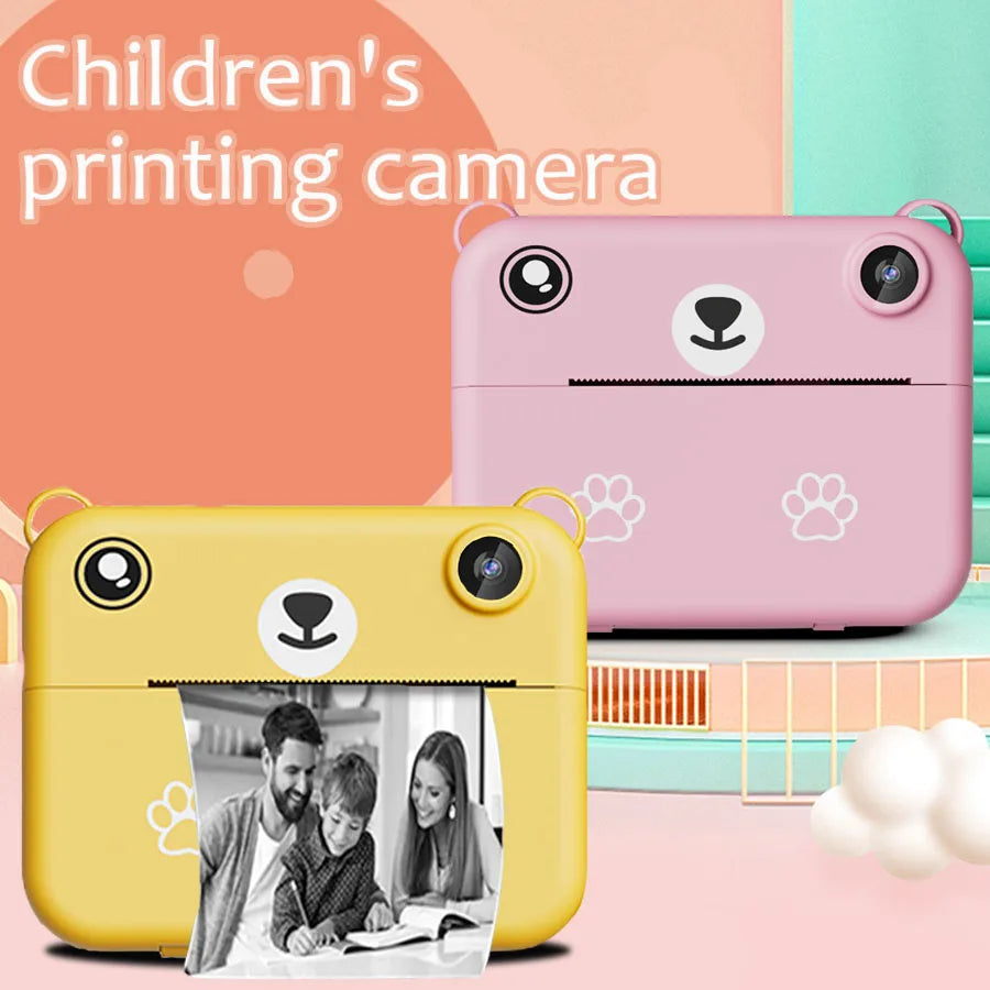 Appareil Photo numérique pour enfants, photographie à impression instantanée, enregistreur vidéo HD 1080P, Mini imprimante thermique, cadeaux d'anniversaire éducatifs