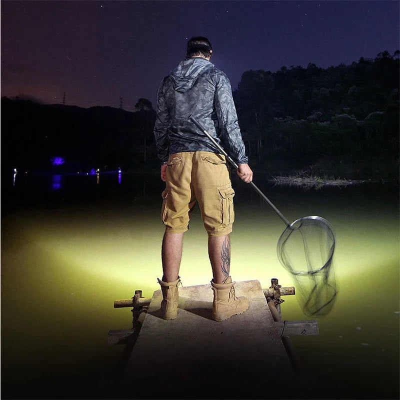 Lampe frontale puissante à 5/11 LED, batterie 18650 intégrée, Rechargeable par USB, lanterne pour Camping en plein air, pêche