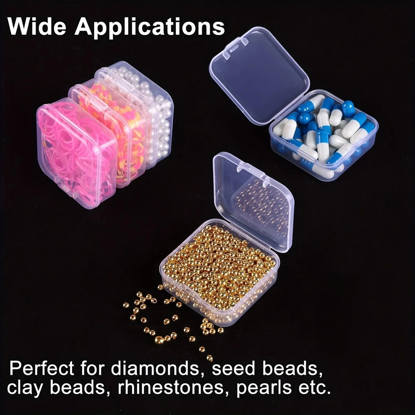 Boîte de rangement pour perles, bijoux Nail Art, boucle d'oreille, perles exécutives, bouteille de rangement, bricolage, peinture au diamant, artisanat en biscuits, 14 pièces en 1 ensemble