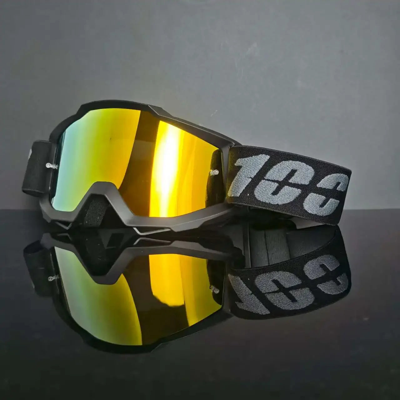 100 gafas de moto, lentes de carreras antipolvo a prueba de viento para hombres y mujeres, motocross, ciclismo, esquí al aire libre, gafas de bicicleta de cross