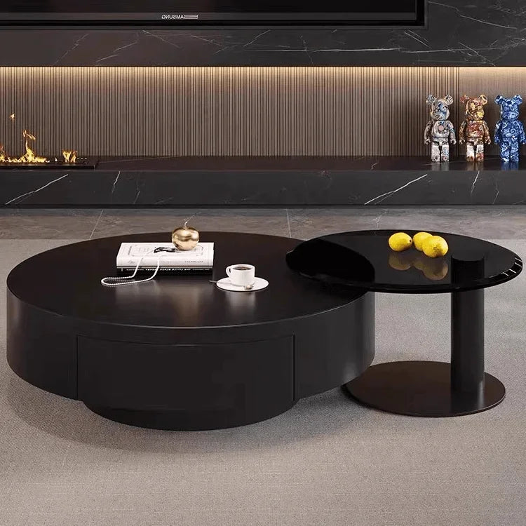Table basse ronde moderne pour salon — mignonne, décor nordique, meubles