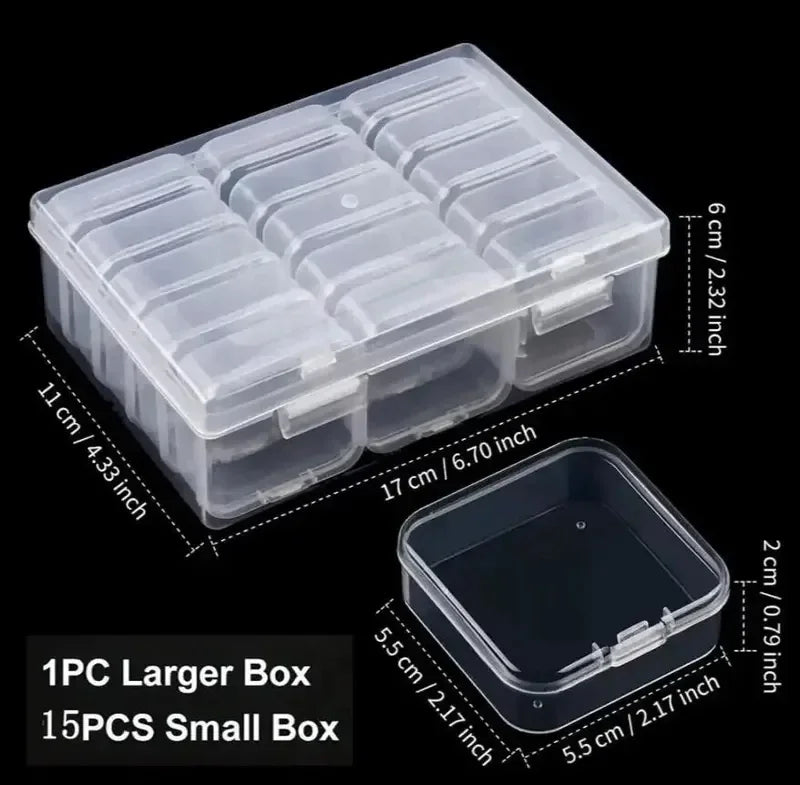 Boite en Plastique Transparente — Organisateur Rangement Multifonction
