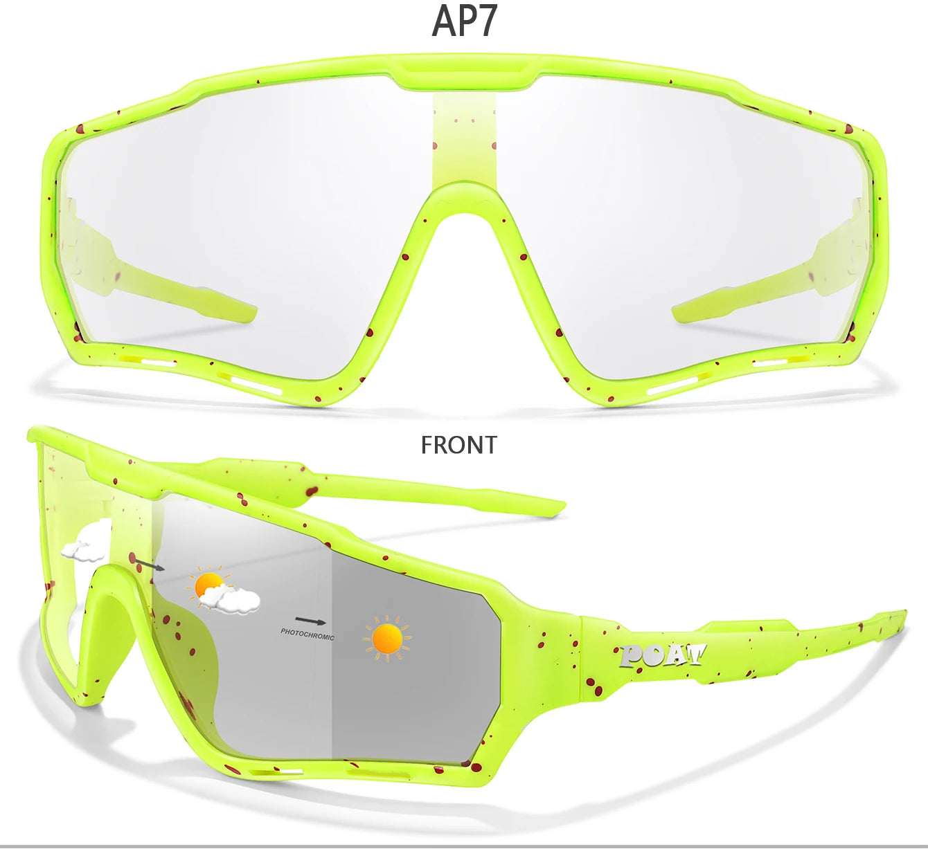 POAT tout nouveau Style lunettes de soleil photochromiques sport hommes femmes vtt vélo lunettes de vélo cyclisme pêche lunettes de course