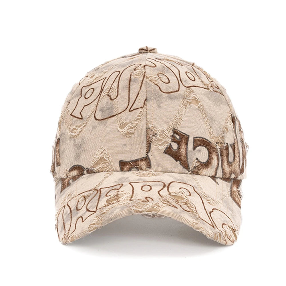 Gorra de béisbol marrón FS Fashion con letras para hombres, sombrero de lujo para mujeres, gorra de camionero informal, gorras streetwear de hip-hop, gorra de mujer