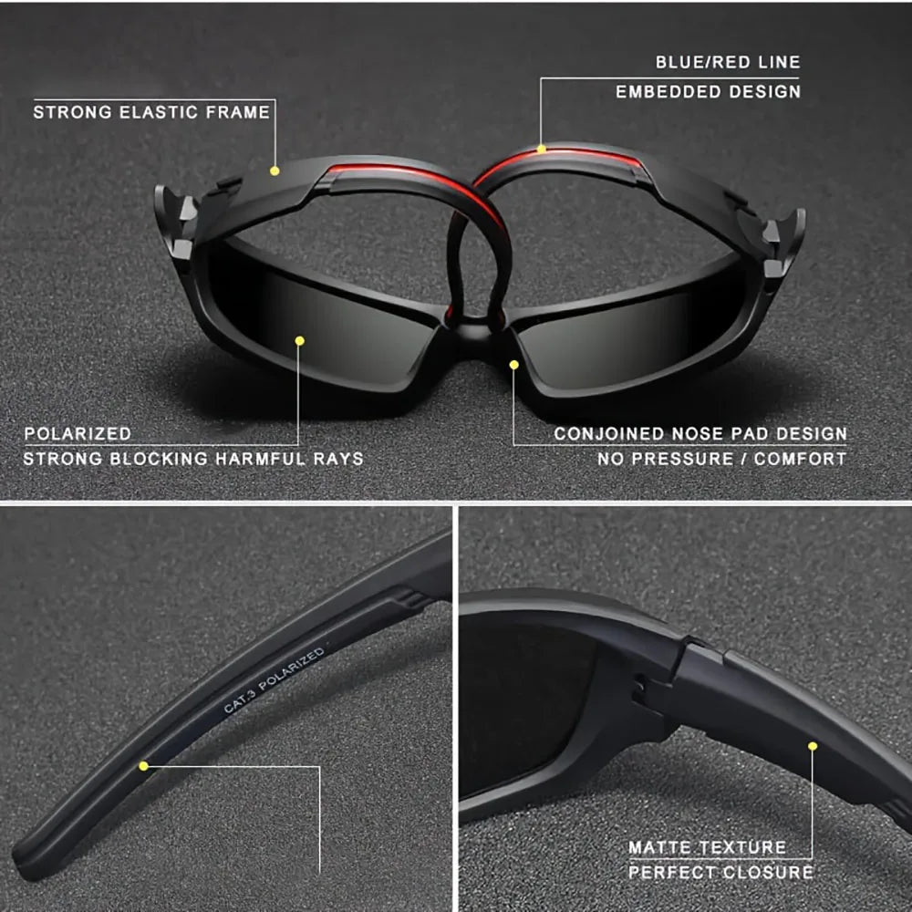 Lunettes polarisées à la mode, 2 pièces, Cool Fantasy avancé, Sports de plein air pour hommes et femmes, cyclisme, pêche, randonnée, Golf