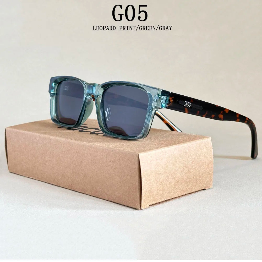 Lunettes de soleil carrées rétro pour hommes — vintage, femmes, à la mode, livraison directe