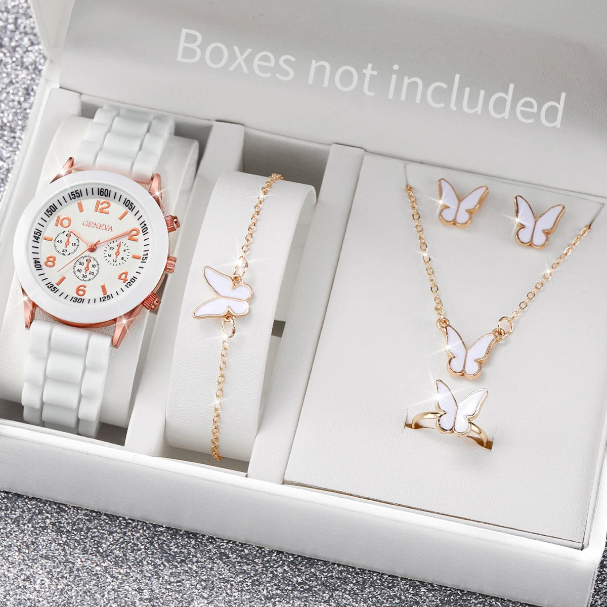 Ensemble Montres Quartz Silicone Femme — 5-6 Pièces Mode Cadeau Fille