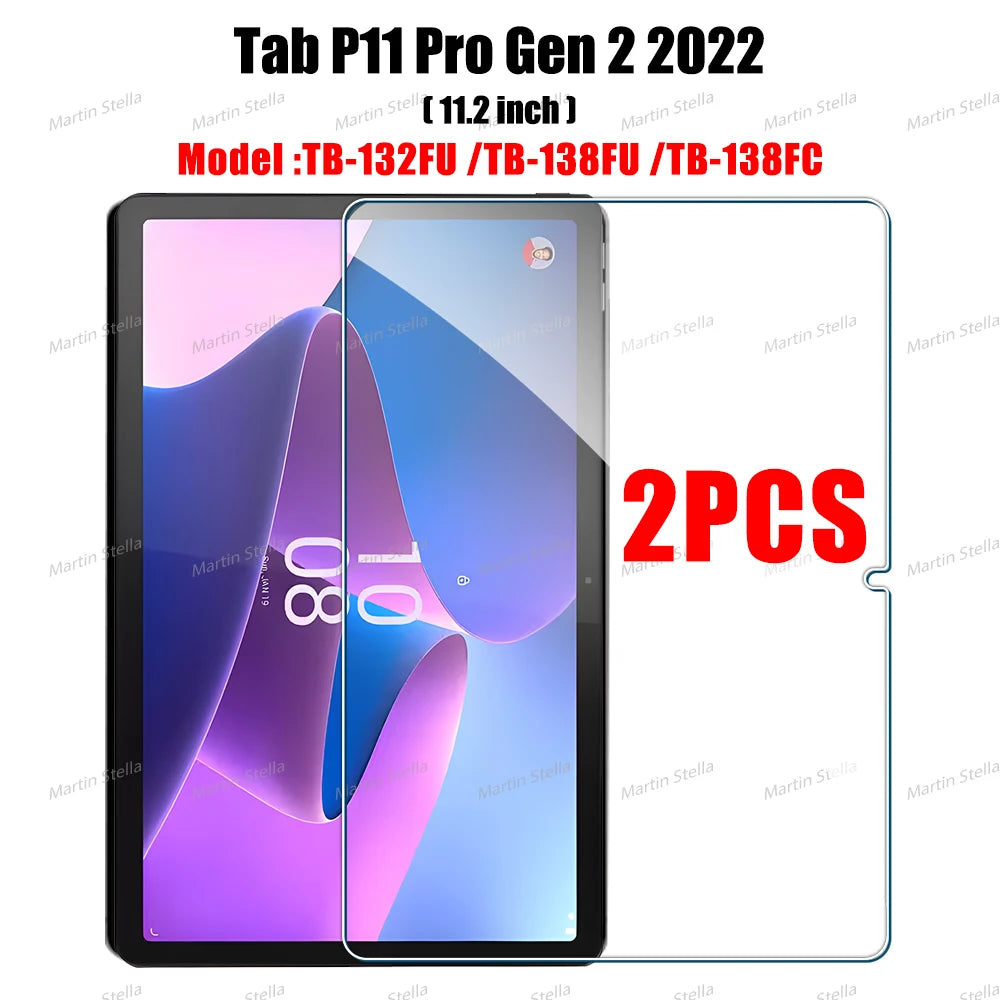 Protecteur d'écran en verre trempé pour tablette 10-11 pouces — 2 pièces, compatible Tab M10 Plus, M11, P11 Pro