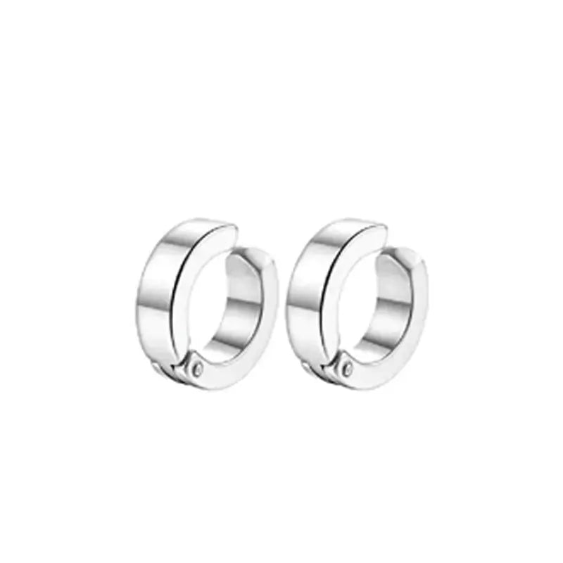 Ensemble de faux boucles d'oreilles en acier inoxydable pour hommes, 1 à 10 paires, à la mode, avec trou d'oreille, aimant gratuit, zircon