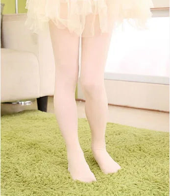 Collants d'été couleur bonbon pour enfants, collants de danse de Ballet pour filles, bas en velours blanc uni pour enfants
