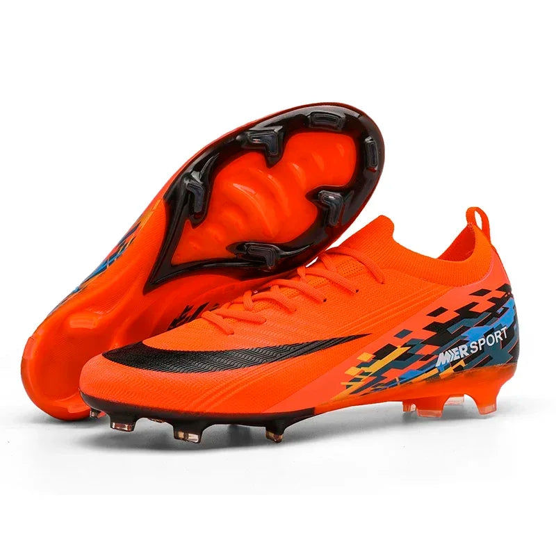 qztzx Chaussures de Football SG Homme Cuir Verni Basses Imperméables — Professionnel, Pelouse EU 32–48