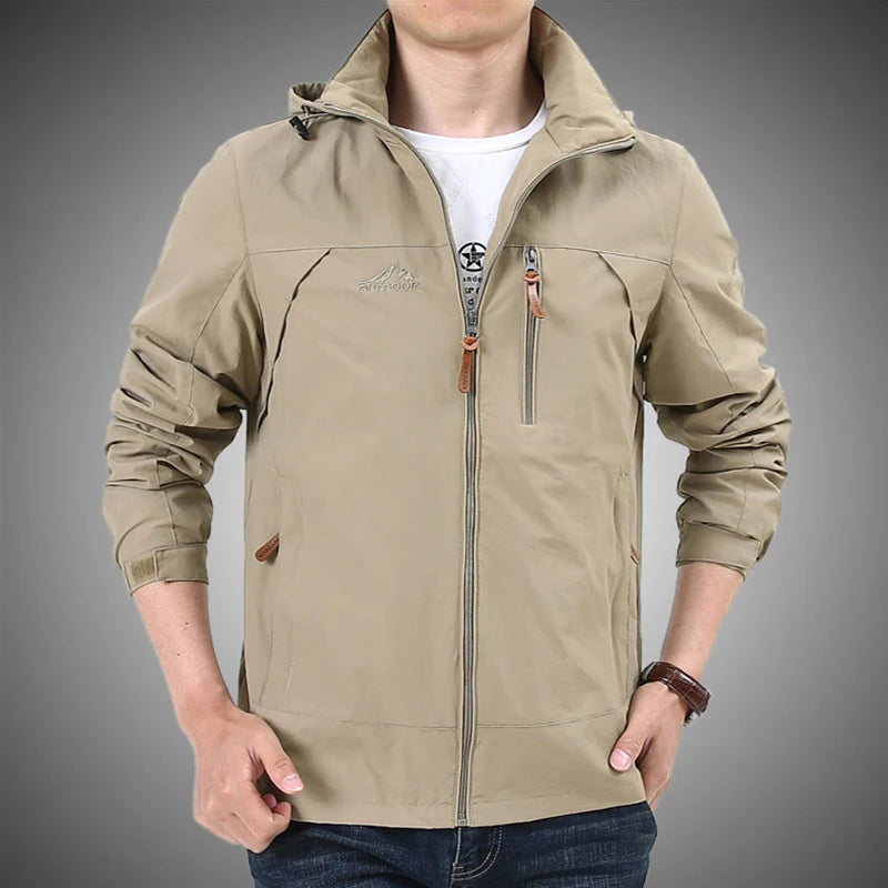 Vestes coupe-vent imperméables pour hommes et femmes, veste tactique décontractée pour randonnée, multi-poches, à capuche, pour la pêche