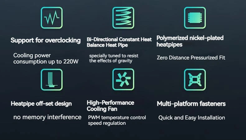 DEEPCOOL AG400 4 caloducs double ventilateur CPU radiateur de refroidissement par Air 2000 tr/min ventilateur de refroidissement de bureau pour Intel LGA1700 1200 115X AMD AM4