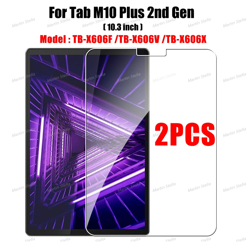 Protecteur d'écran en verre trempé pour tablette 10-11 pouces — 2 pièces, compatible Tab M10 Plus, M11, P11 Pro