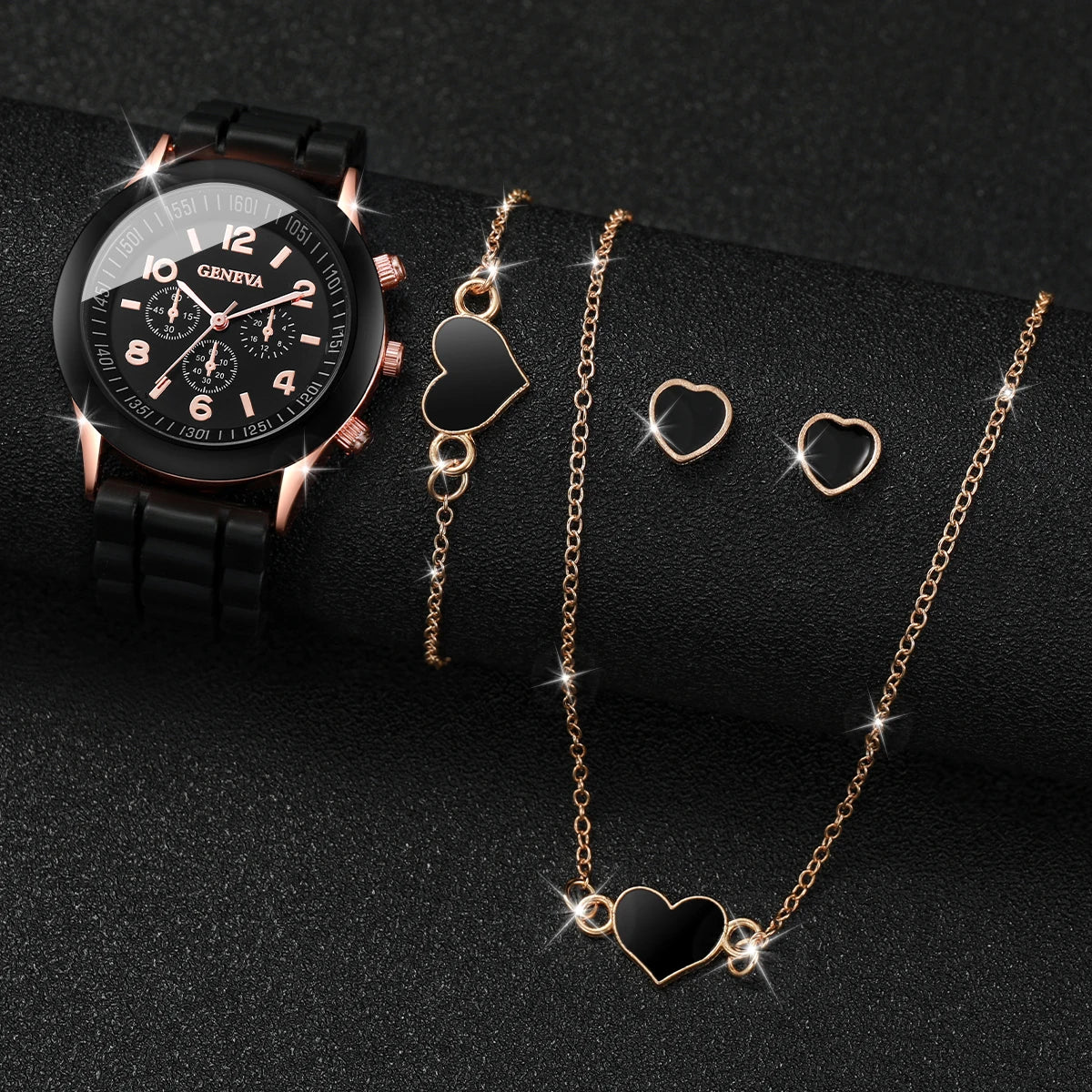 Ensemble Montres Quartz Silicone Femme — 5-6 Pièces Mode Cadeau Fille