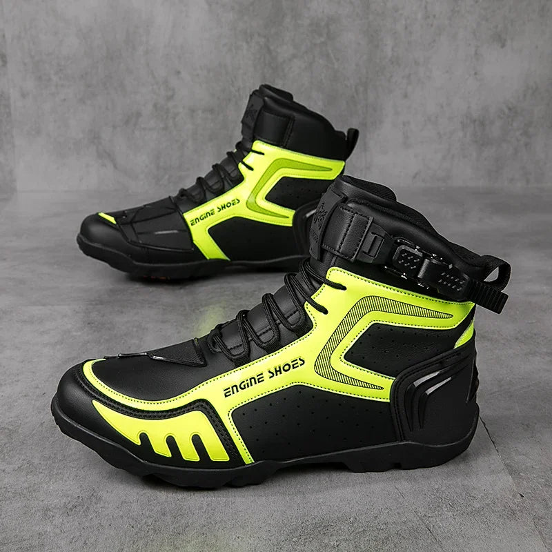 Bottes Moto Homme Mi-Mollet Respirantes — Nouvelle Collection 2024