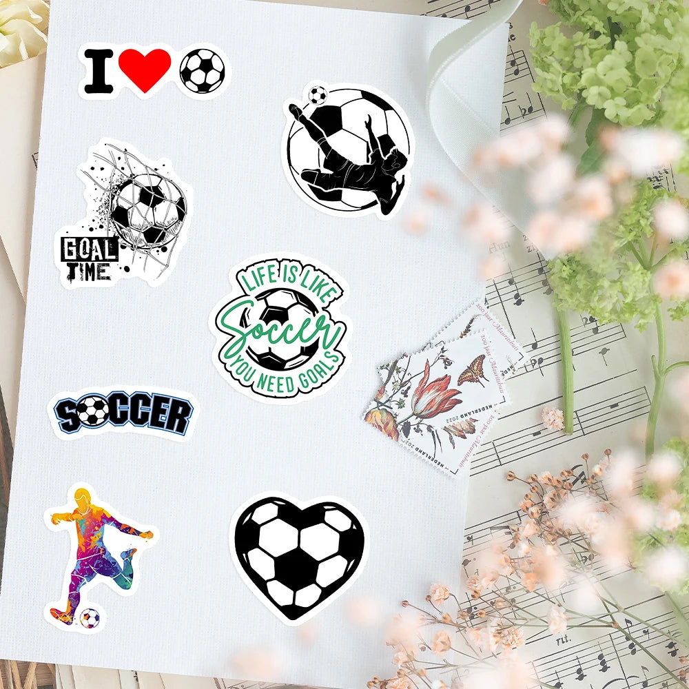 Stickers Football Vinyle Imperméables — DIY Téléphone, Laptop, Bagages & Déco