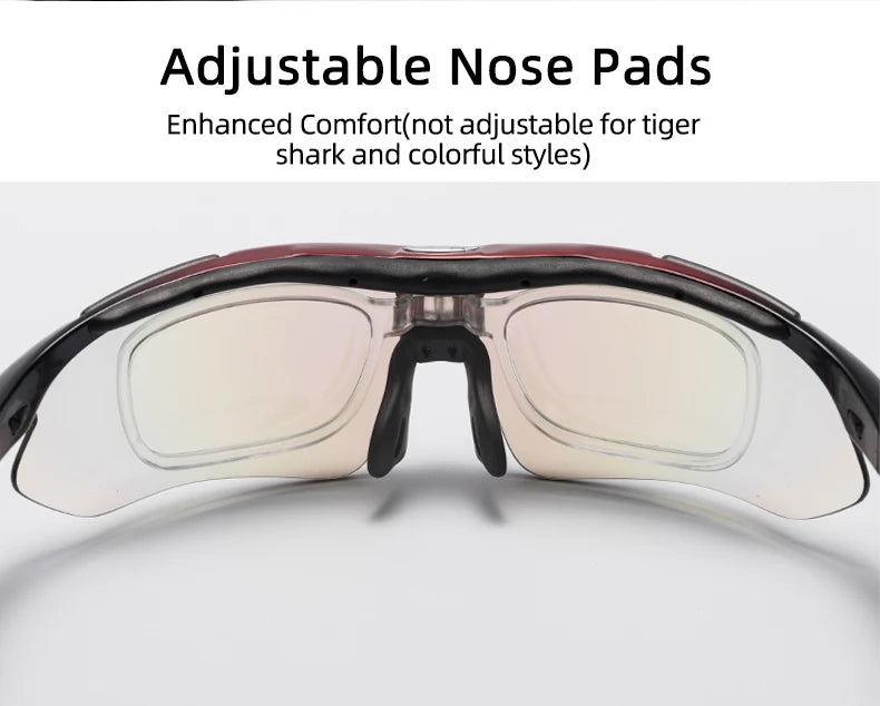 Lunettes de soleil sport cyclisme polarisées — route, VTT, équitation, protection, 5 lentilles