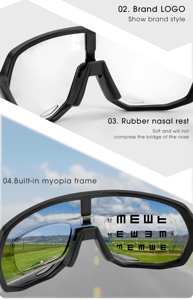 Lunettes de Soleil Sport UV400 — Vélo, Randonnée & Escalade Homme Femme