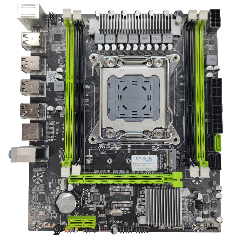 ENVINDA-Carte mère X79, LGA 2011, USB 2.0, prise en charge de la mémoire REG, ECC, processeur Xeon E5, 4DDR3, PCI-E, NVcloser, M.2