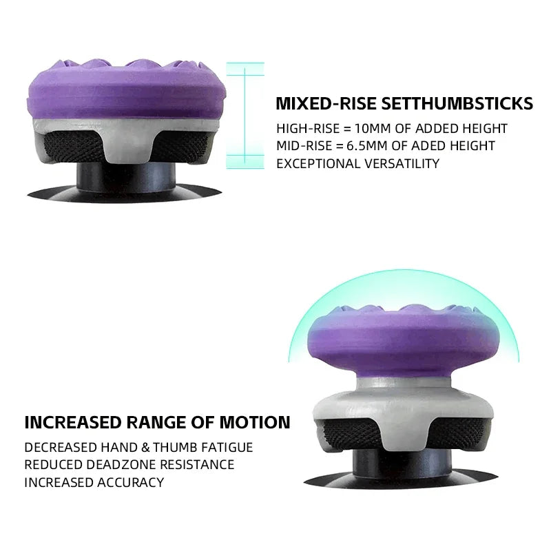 Freek Galaxy - Thumb Grips for PS4, PS5, FPS, High-Rise Analog Stick Covers for Xbox Series S/X Controller