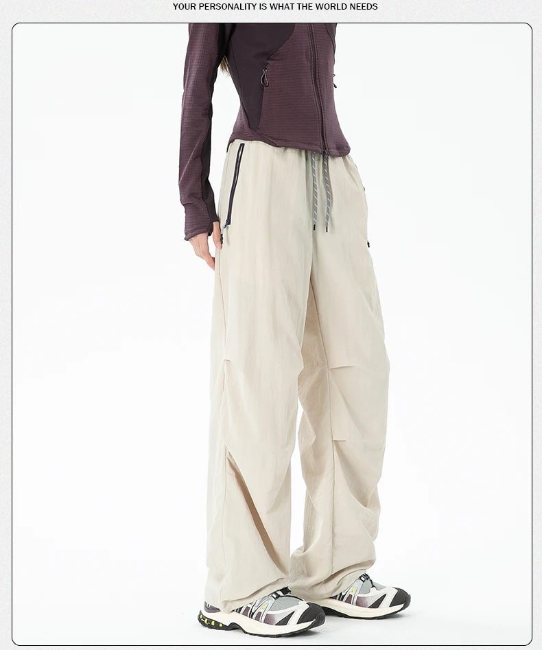 Pantalon de randonnée imperméable pour femmes, pantalon de parachutiste pour Sports de plein air, taille élastique, pantalon de Camping, solide, cyclisme, pêche, automne