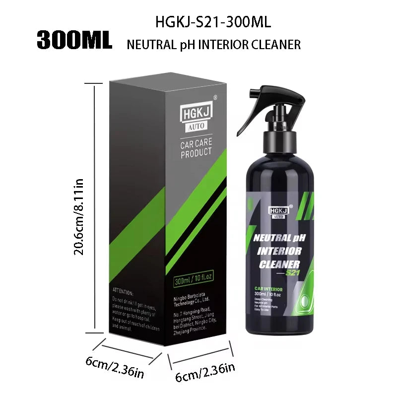 Car Interior Cleaner, Roof Cleaner, Leather, Flannel, Woven Fabric, Waterless, Multi-Purpose Automotive Dashboard Cleaning Tool HGKJ S21