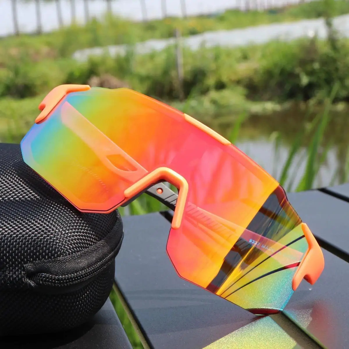 Nuevas gafas de sol de ciclismo de gran montura UV400, protección UV, deportes al aire libre, a prueba de viento, antirayos ultravioleta, para senderismo y escalada