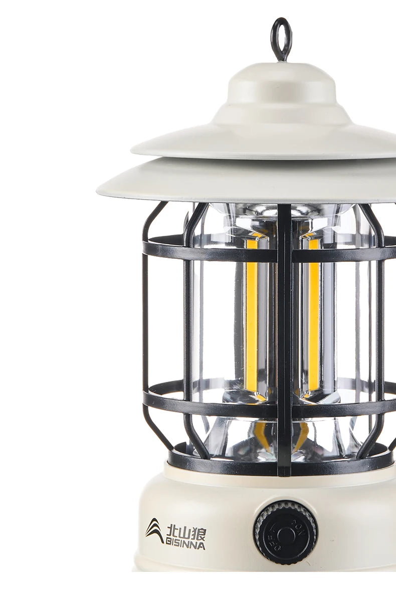 BISINNA Camping lumières longue Endurance tente extérieure lumières Rechargeable/batterie étanche Camping lumières rétro atmosphère lumières