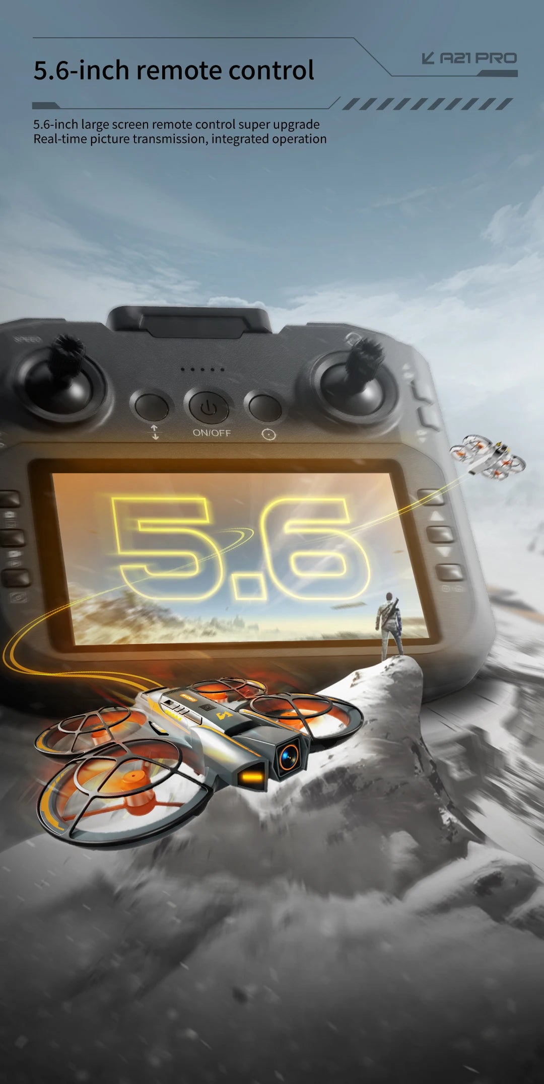 Drone Mini Lenovo A21Pro 8K GPS Profesional, Fotografía Aérea HD, Avión Teledirigido, Cámara HD 5G, Dron de Juguete UAV