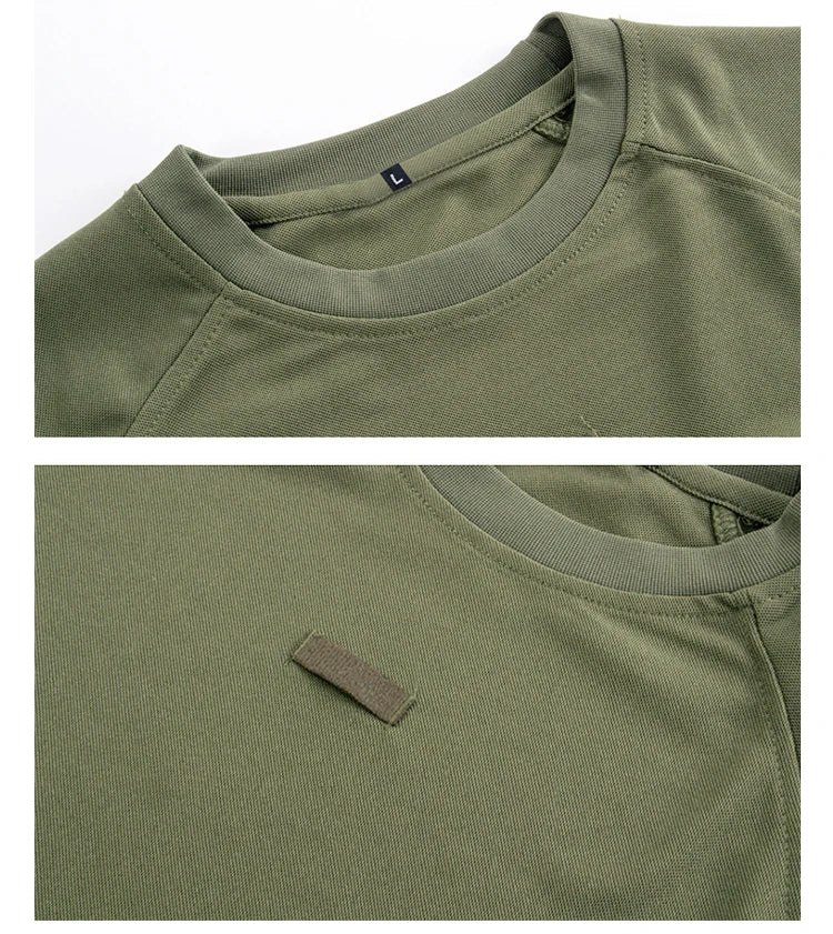 T-Shirt d'été à col rond pour hommes, séchage rapide, respirant, tactique, Camping, Trekking, randonnée, escalade, Sport à séchage rapide