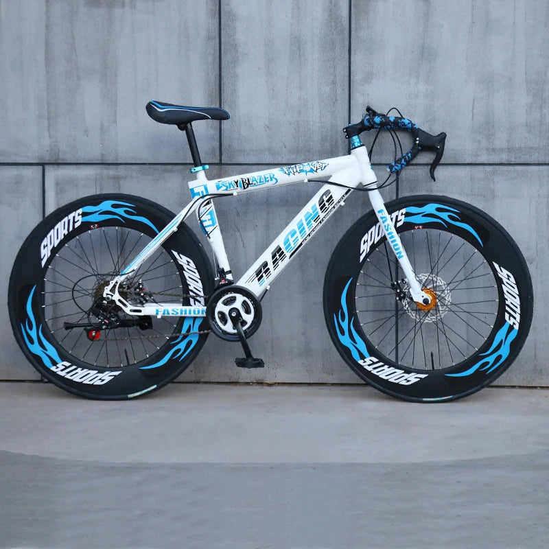 Vélo de Route 700x23-25C Acier — Frein À Disque 24 Vitesses