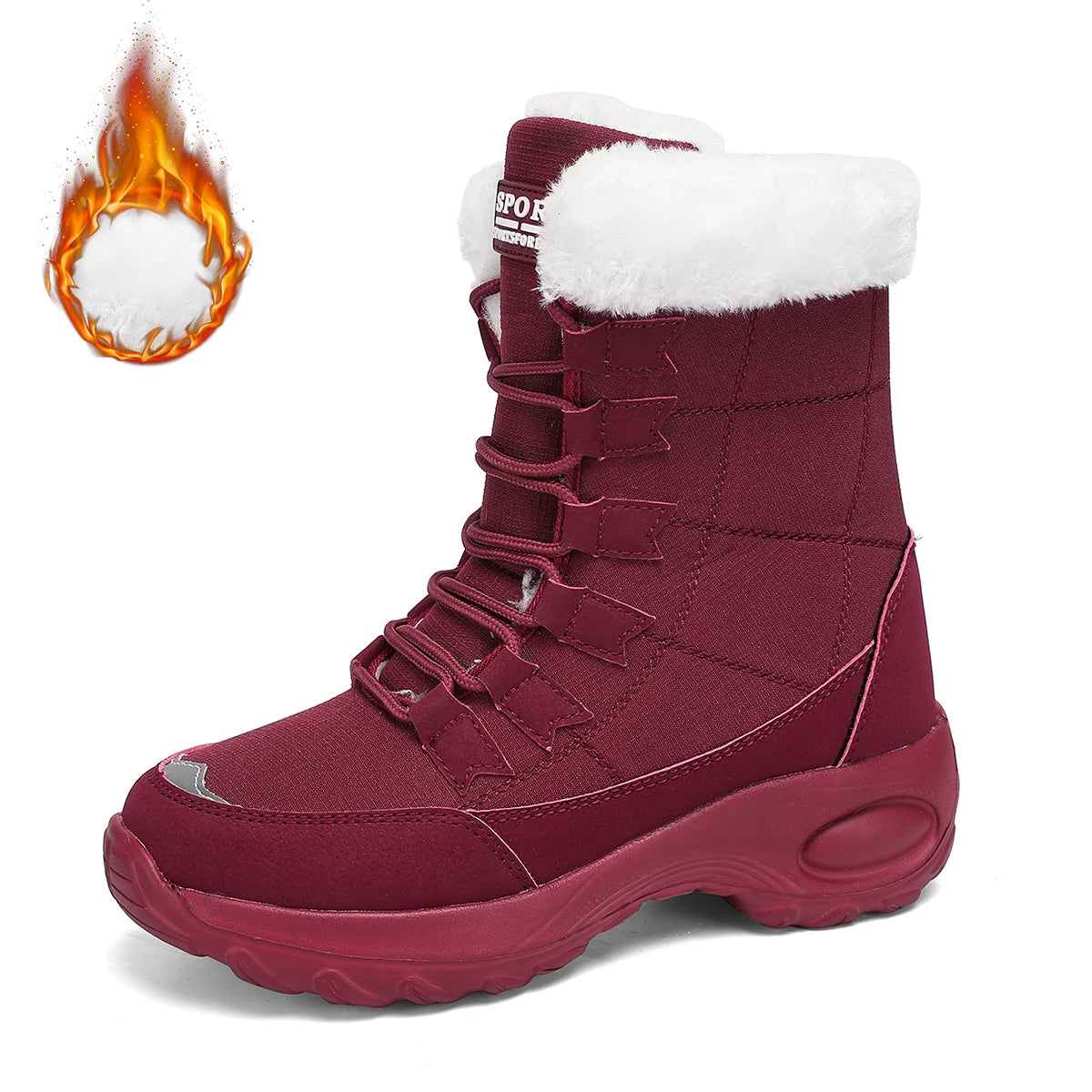 Bottes Femme à Lacets Confortables — Style Tendance Automne-Hiver