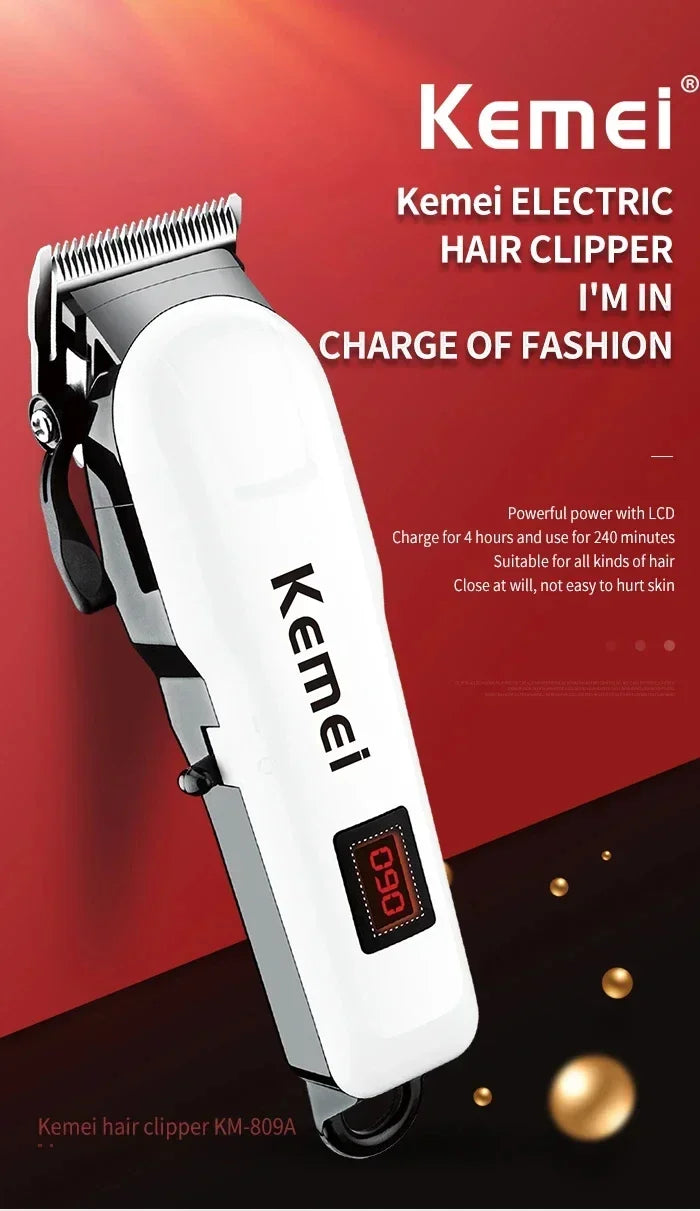 Tondeuse à cheveux sans fil rechargeable — tondeuse barbe électrique puissante, hommes