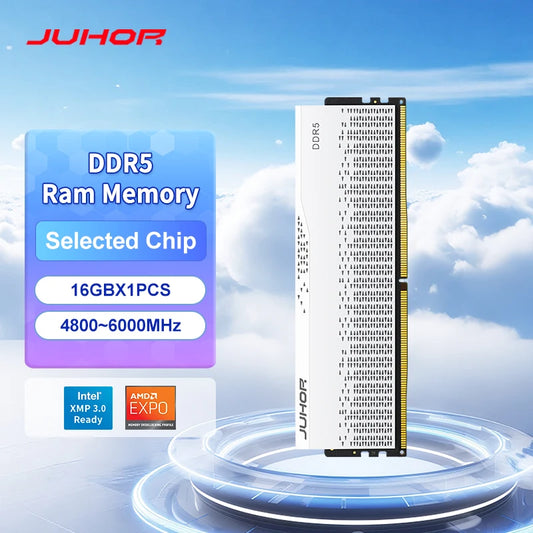Mémoire RAM DDR5 JUHOR 16 Go 4800 MHz 5600 MHz 6000 MHz pour ordinateur de bureau et jeux