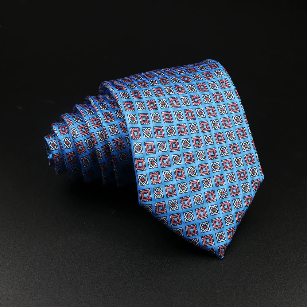 51 Styles Men's Silk Ties Jacquard Striped Plaid Floral Tie Accessories Daily Wear Shirt Suit Necktie Wedding Party Gift