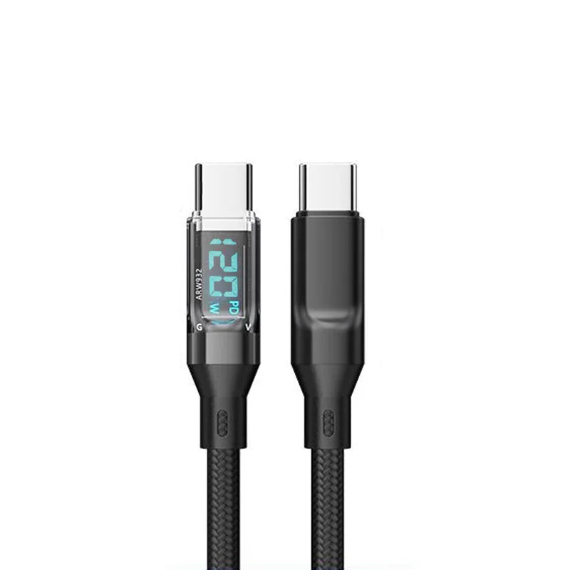 OOZCC Cable de pantalla LCD Watt, transferencia de datos de cable USB tipo C de carga ultrarrápida máxima de 120 W, USB A a Lightning para IPhone14 Pro