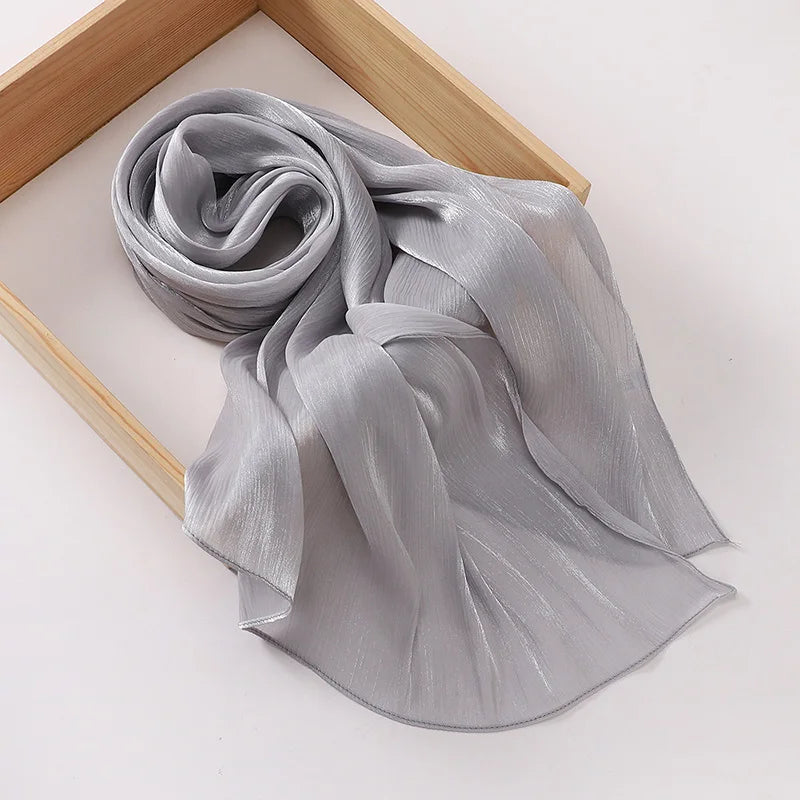 Hijabs en mousseline de soie de qualité supérieure pour femmes, voile turban doux et long, écharpes musulmanes, châles Hijab, couvre-chef Islam, accessoires Ramadan