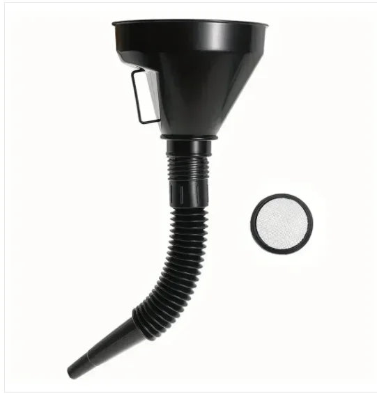 Long stem funnel for car, oil and fuel filling tools, anti-splash plastic oil funnel, motorcycle refueling tools, automotive accessories