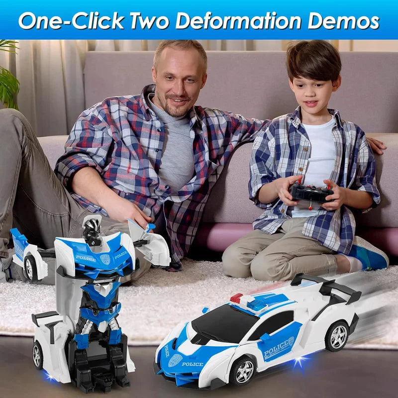 2-in-1 RC Electric Car, Transforming Robots, Sport Vehicle Model, Boys' Toys, Cool Remote Control Deforming Cars, Kids' Toy, Gifts
