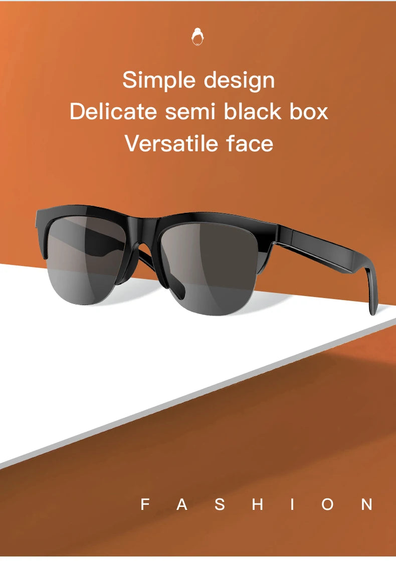 Lunettes de soleil intelligentes Bluetooth V5.3, casque d'appel pour Sports de plein air, technologie HIFI noire, Anti-touch UV pour hommes et femmes