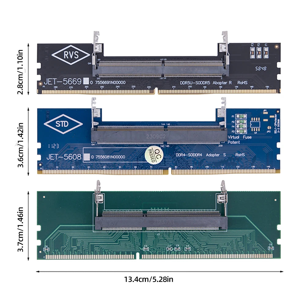 Carte adaptateur de mémoire RAM pour ordinateur portable vers ordinateur de bureau, DDR3 DDR4 DDR5