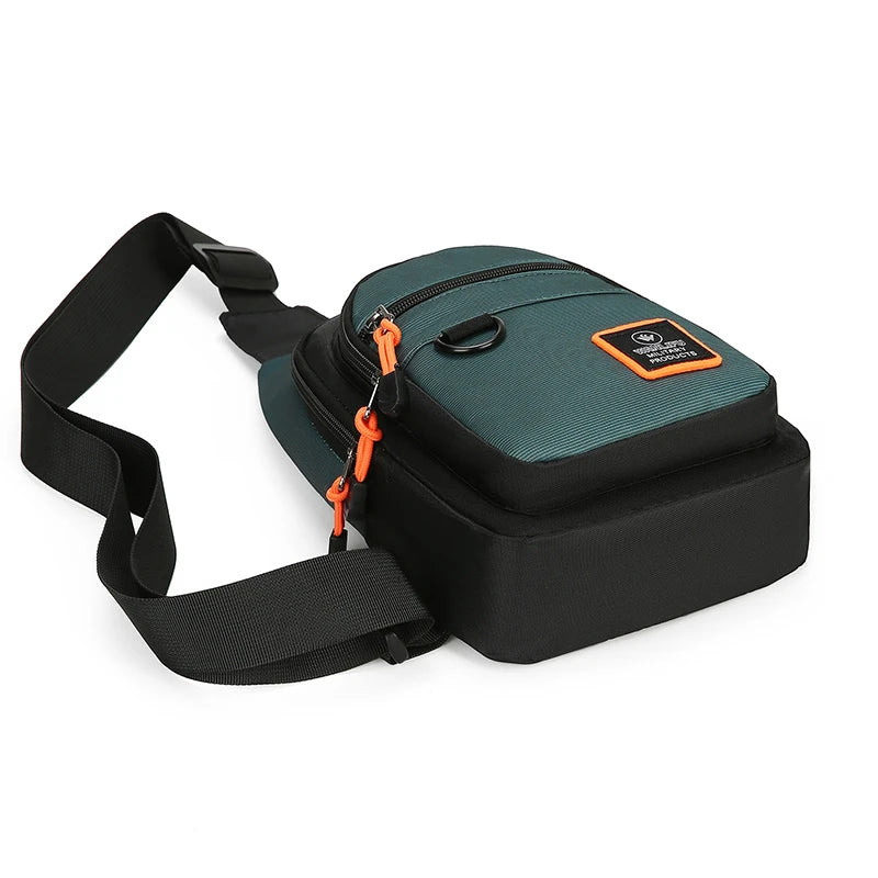 Bolso de pecho informal de Nylon para hombre, pequeño bolso de hombro para correr, ciclismo, cinturón, deporte al aire libre, bolso cruzado, riñonera de viaje para teléfono