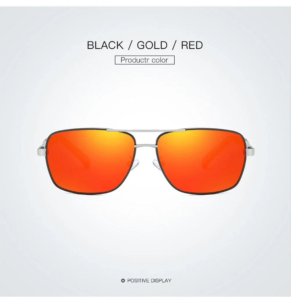 Lunettes de Soleil Femme Polarisées Dégradé — Lentille Carrée, Rétro, Conduite